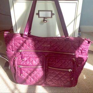 MZ Wallace Crosby Traveler Bag in Plum